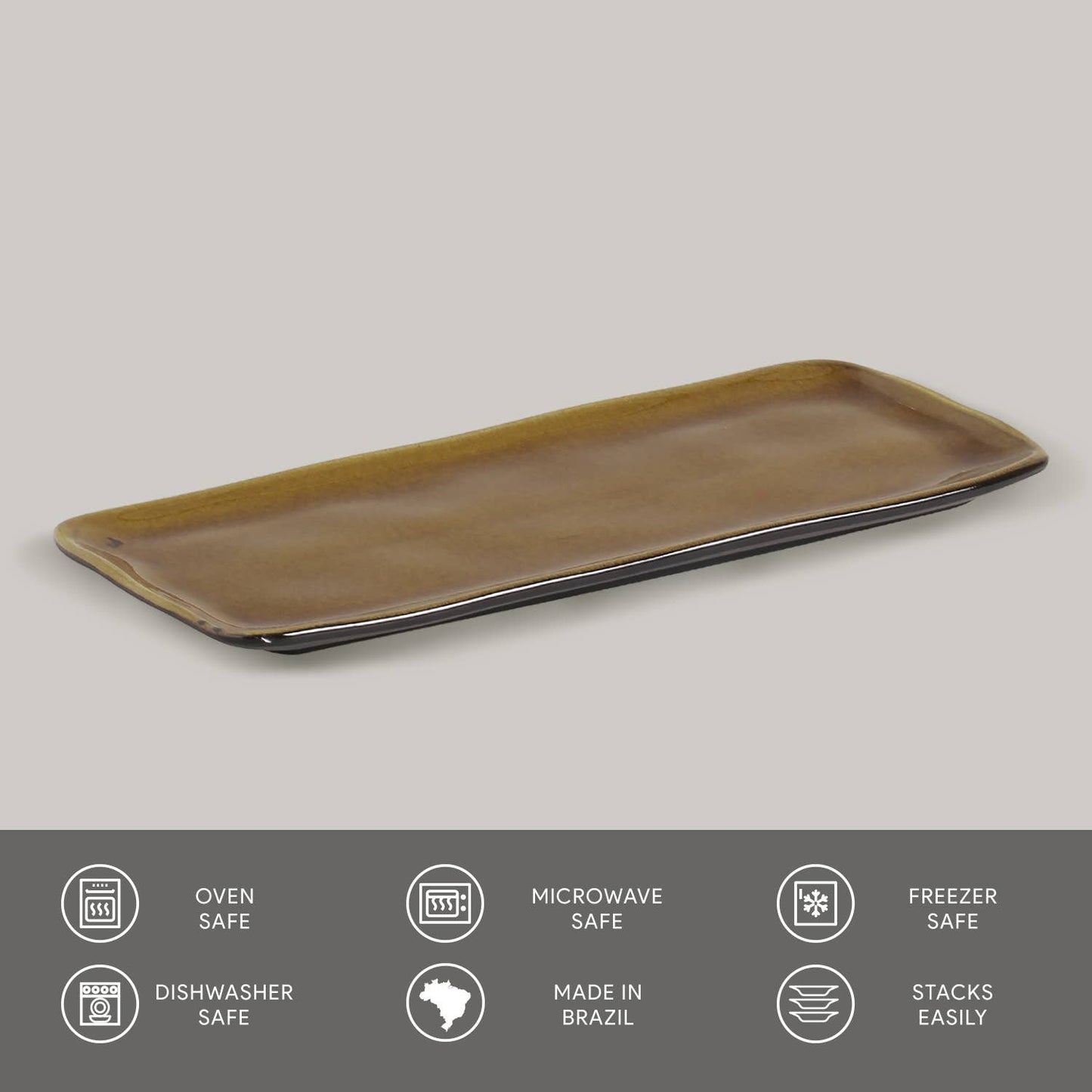 Rectangular Platter Medium | Amber