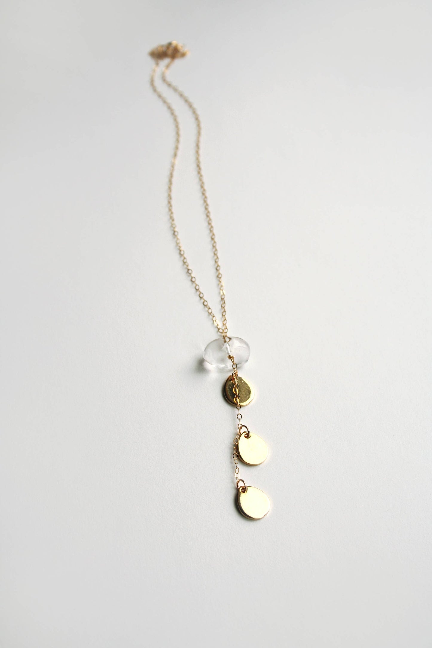 Crystal Petal Necklace | Lariat Y Necklace