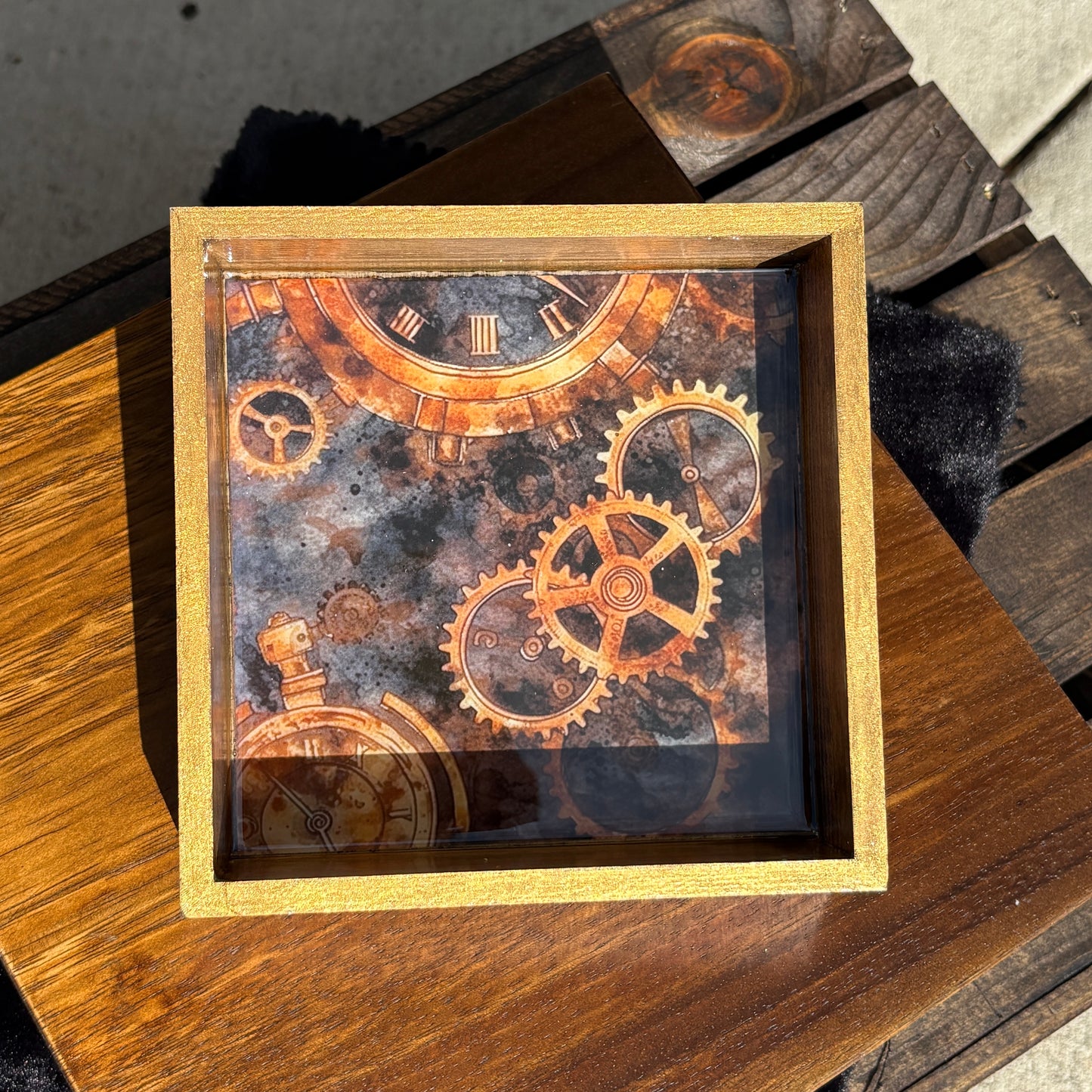 Steampunk Valet Box — Blue Poppy Studio (Gears)