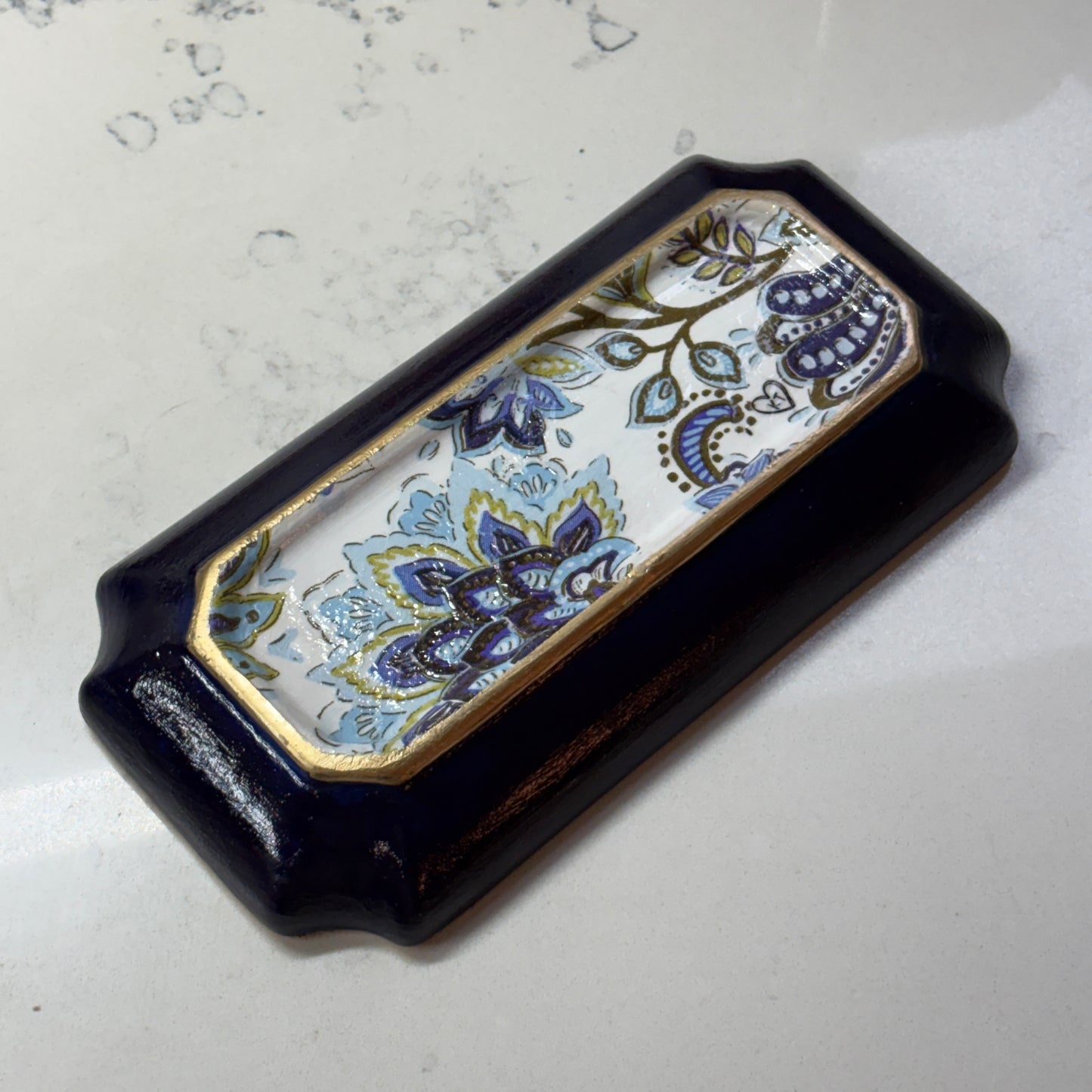 Orleans Catch-all Tray (Blue Paisley)