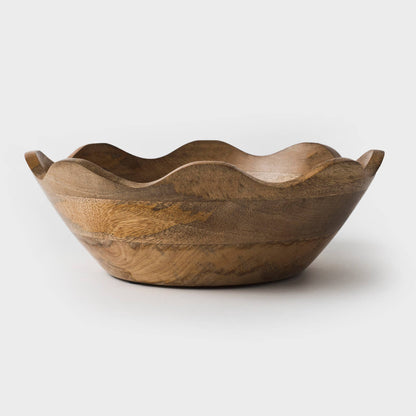 Scalloped Wooden Bowls