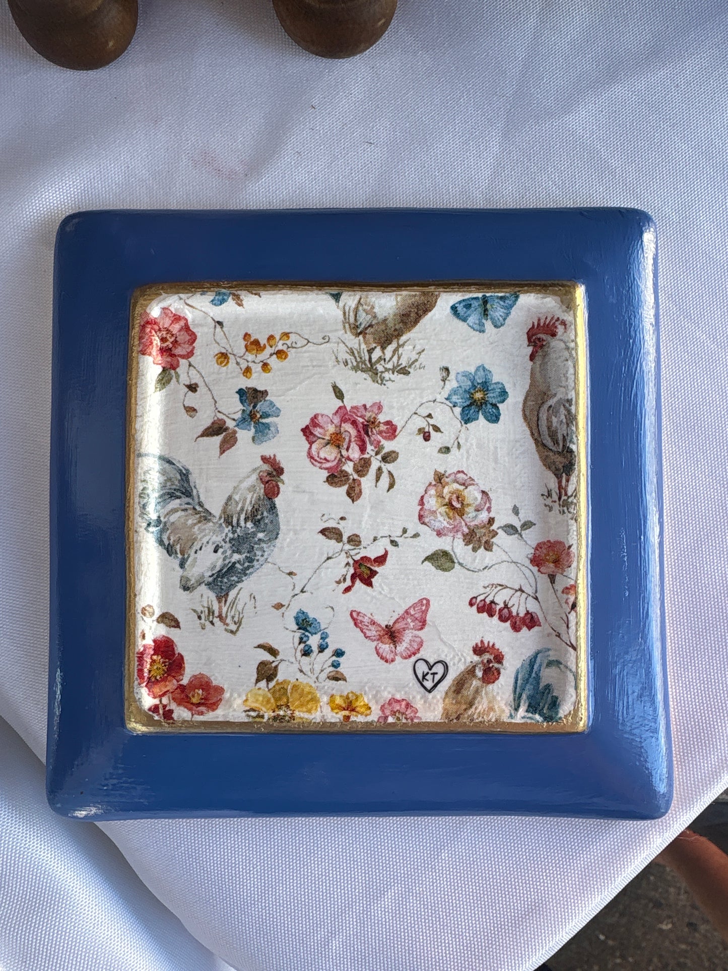 Square Catch-All Dish - Rooster