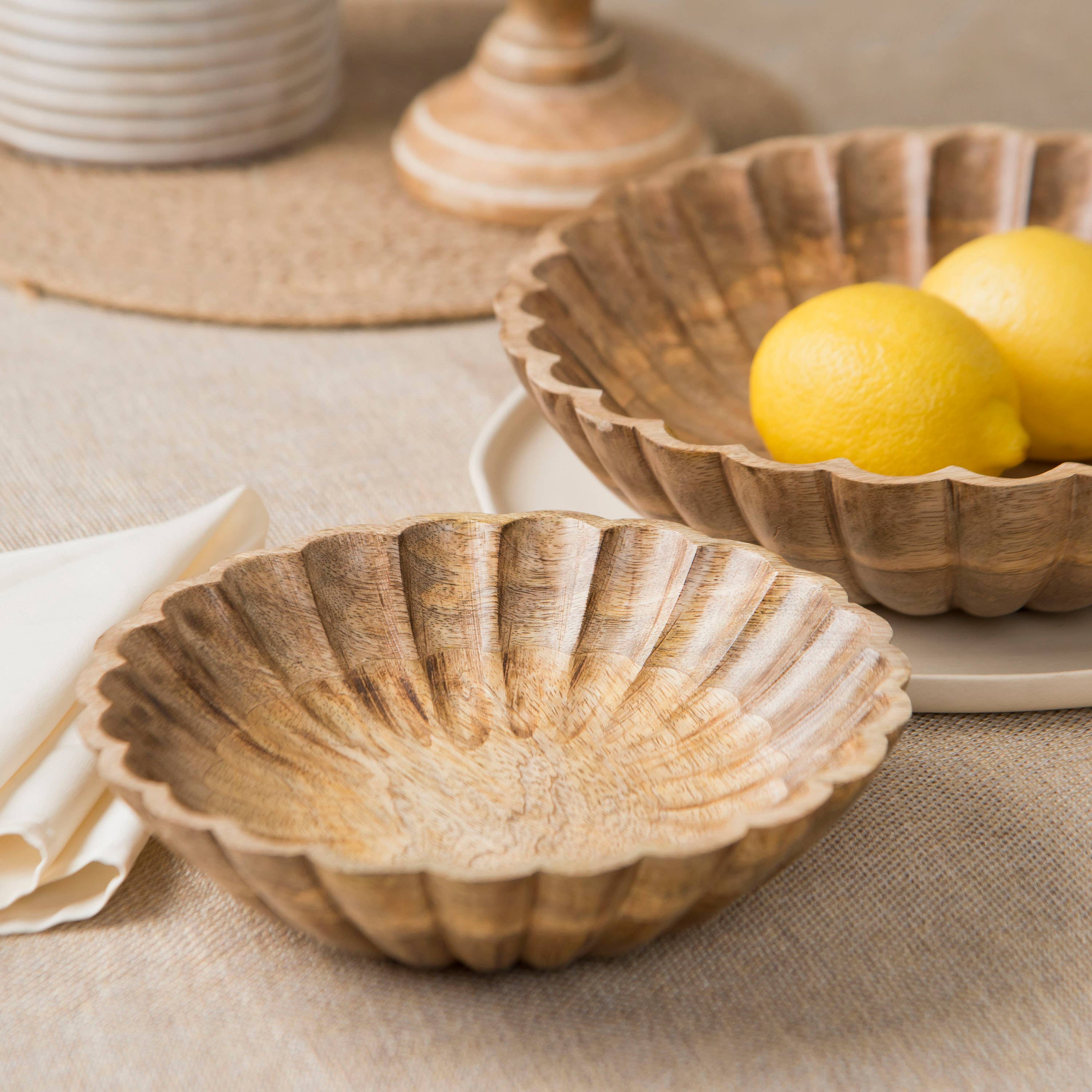 Scallop Serenity Bowls (Natural) – Blue Poppy Home