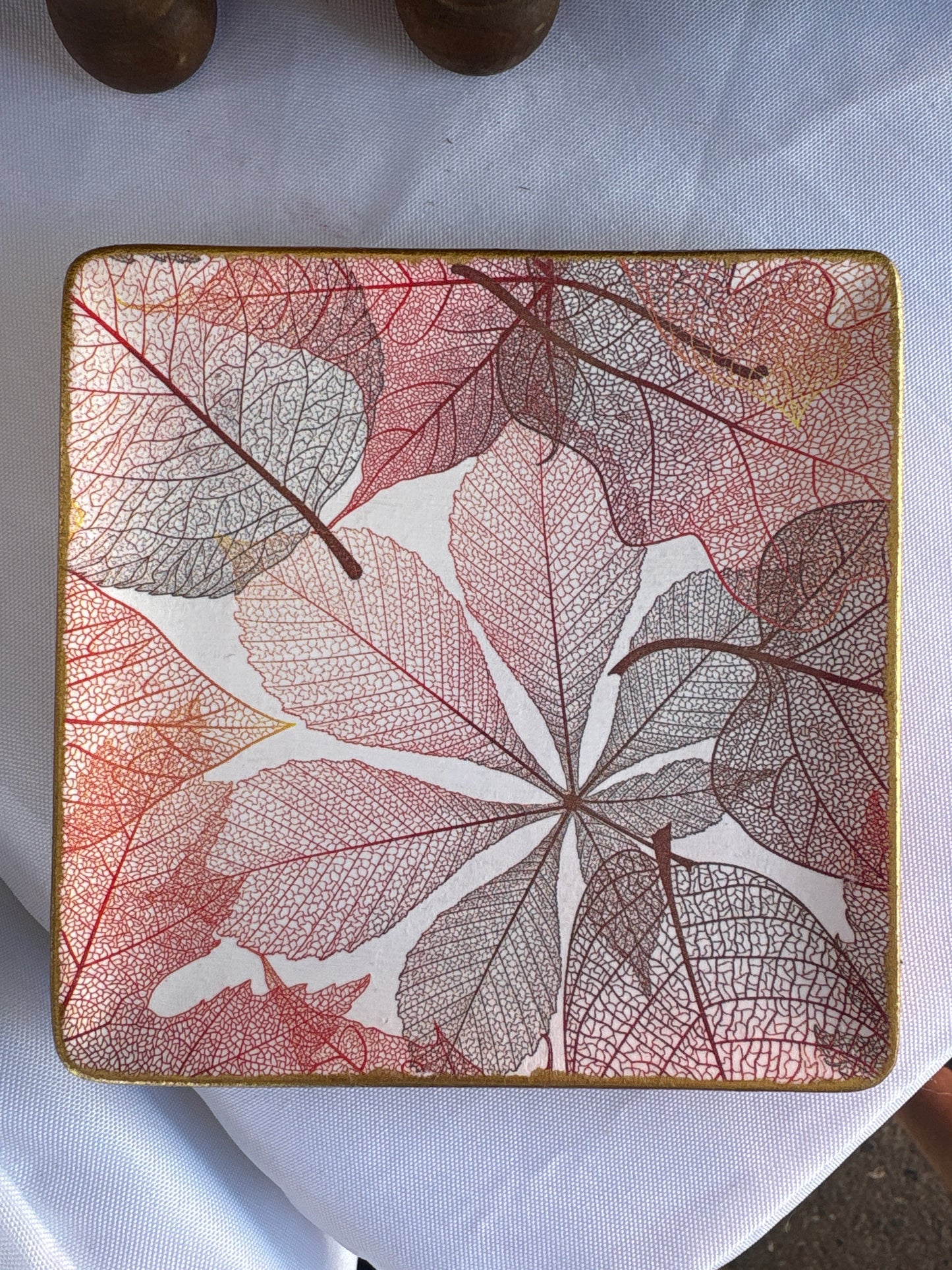 Square Catch-All Dish - Leaves