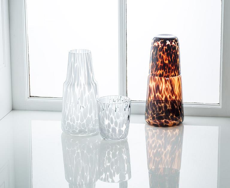 Fused Dots Bedside Carafe & Cup