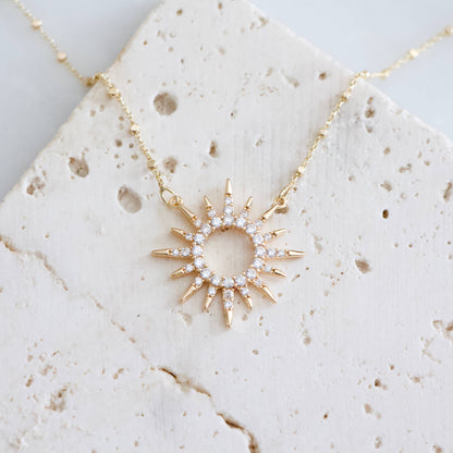 Sun Necklace (CZ)
