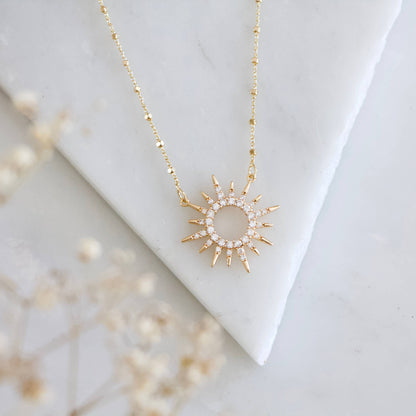 Sun Necklace (CZ)