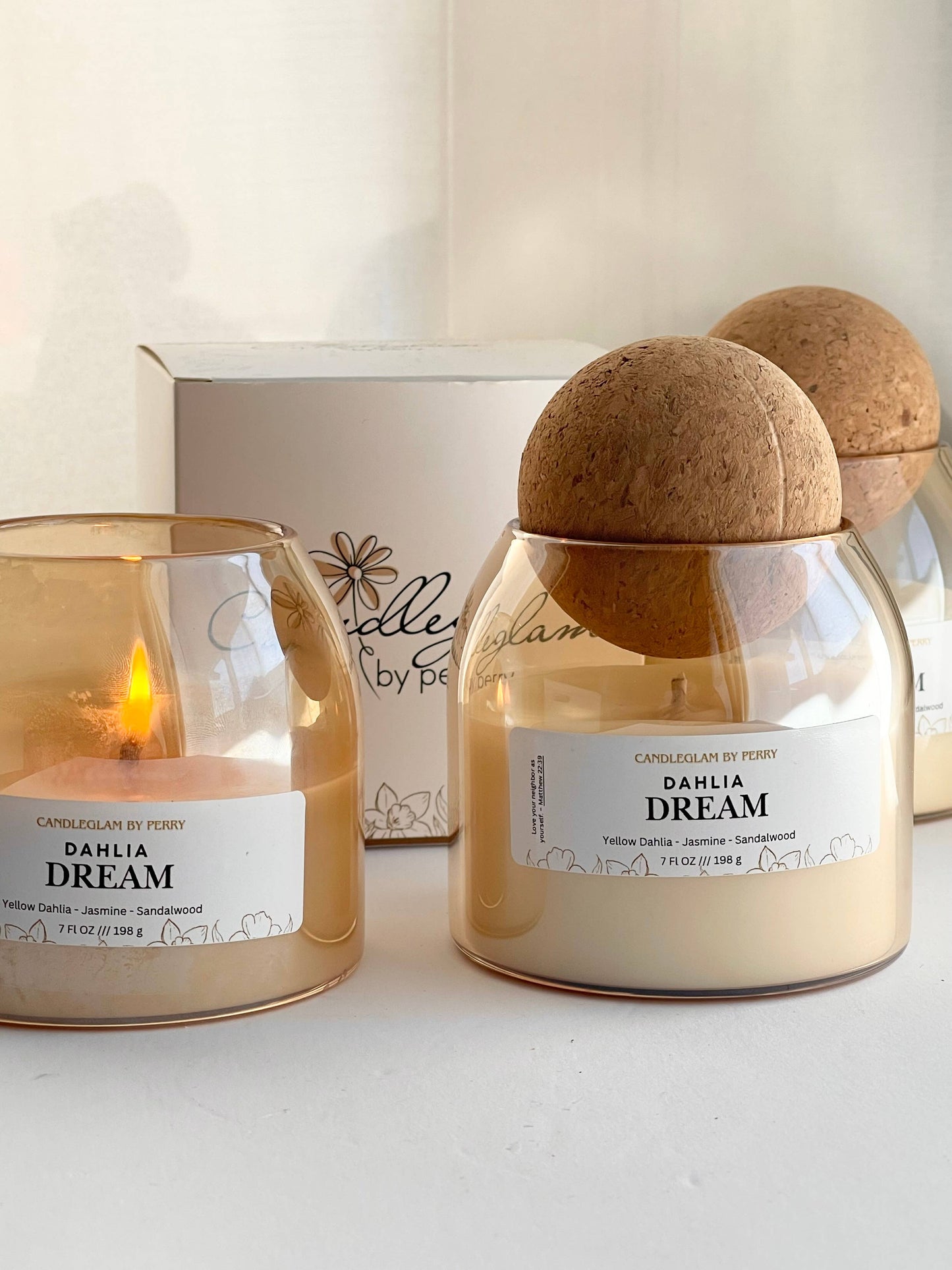 Scented Candle with Cork Topper (Lavender & Vanilla)