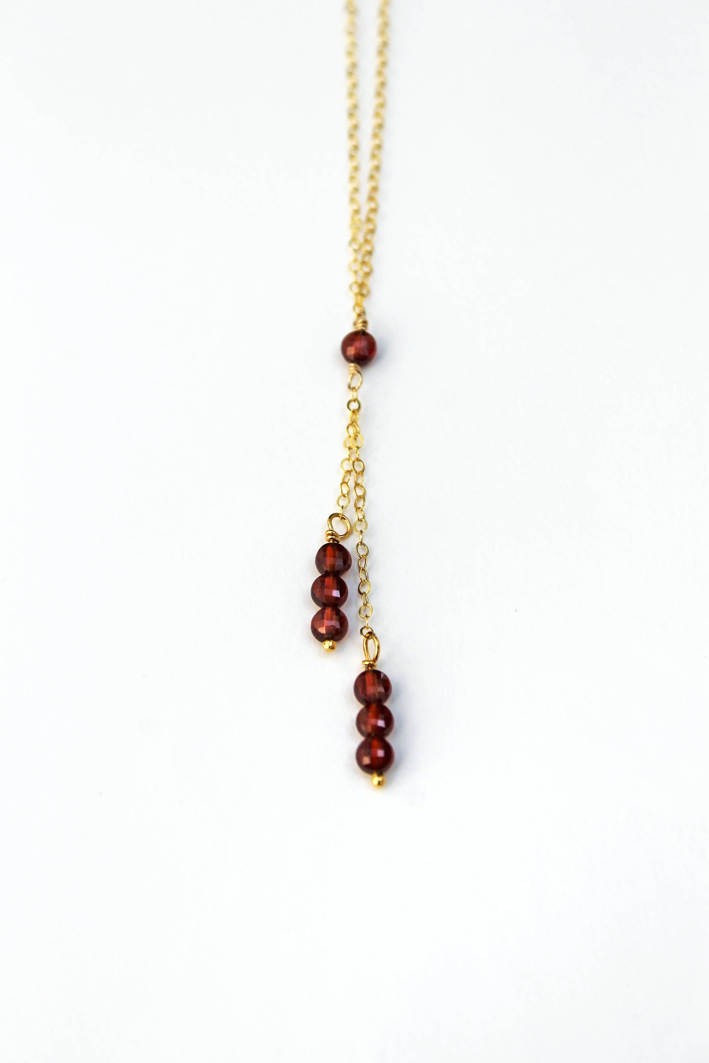 Garnet Swing Necklace | Red Garnet Necklace