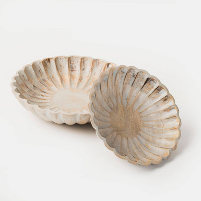 Scallop Serenity Bowls (Gray Wash)