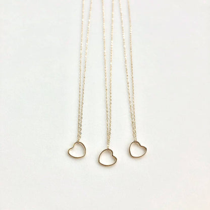 Open Heart Necklace | Minimalist Necklace