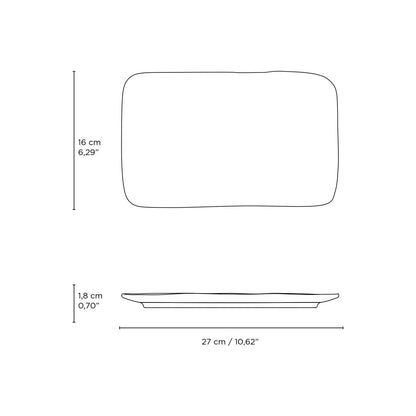 Juta Rectangular Platter Medium 10.63 x 6.3 " Clay