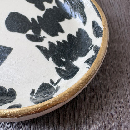 Lily Pad Dish | Black Floral