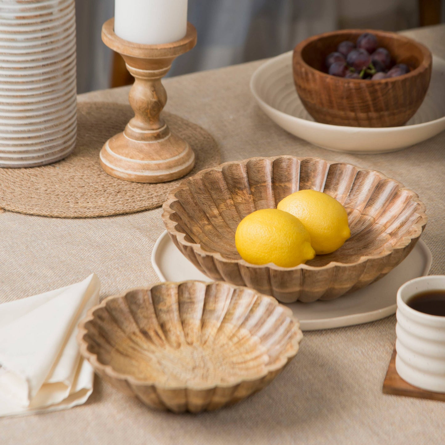 Scallop Serenity Bowls (Natural)