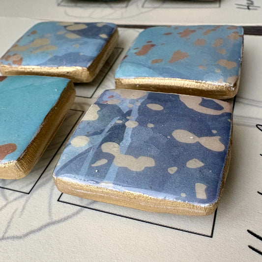 Handmade Magnet Set - Galaxy (Aqua)