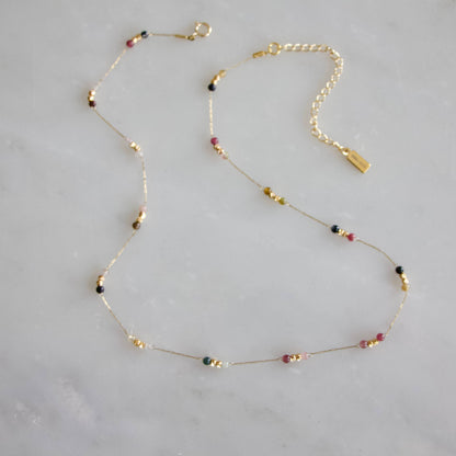 Gemstone Round Beaded Necklace