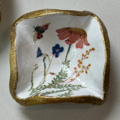 Petite Ring Dish — Blue Poppy Home - Wildflower with Ladybug