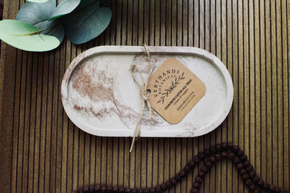 Concrete Oval Tray