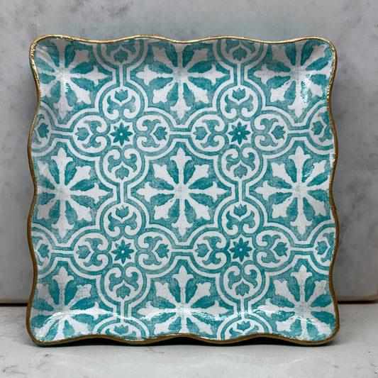 Scalloped Catch-All Tray (Turquoise)
