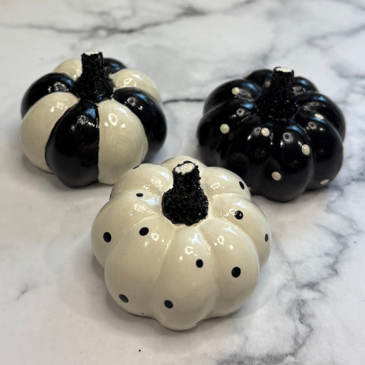 Mini Pumpkins (Fall 2026) - Ivory & Black