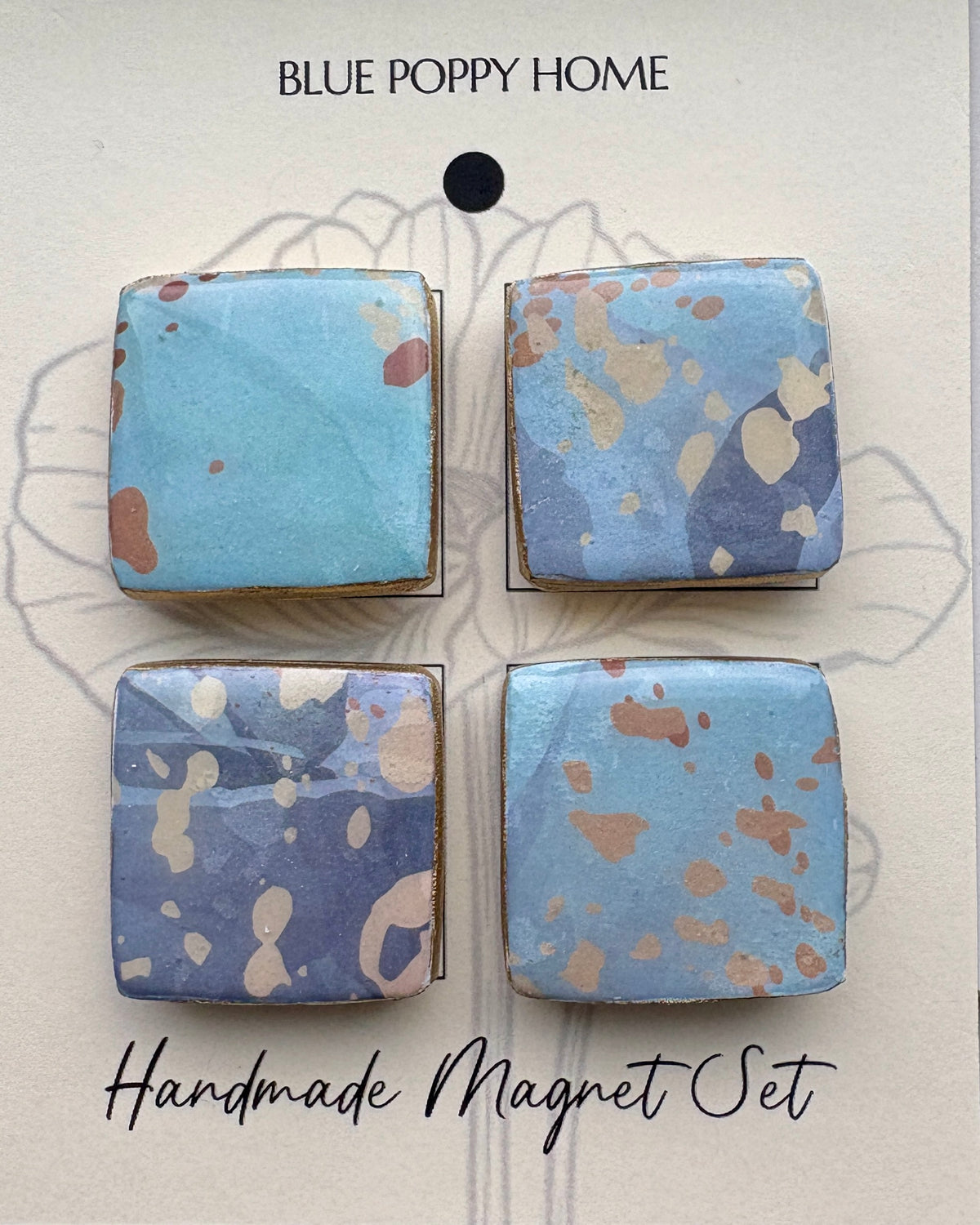 Handmade Magnet Set - Galaxy (Aqua)