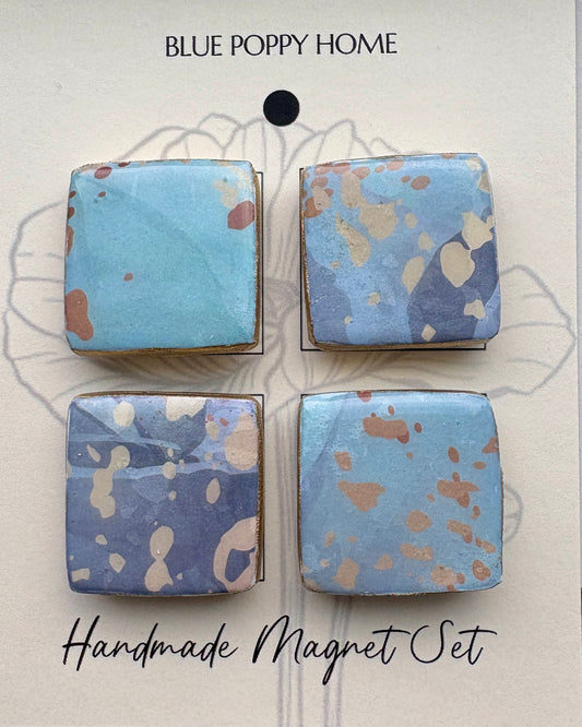 Handmade Magnet Set - Galaxy (Aqua)