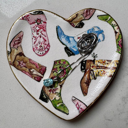 Heart Trinket Dish - Cowgirl