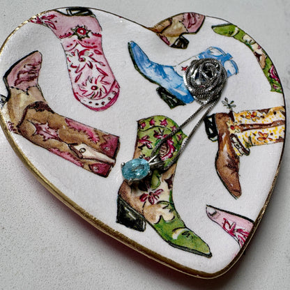 Heart Trinket Dish - Cowgirl