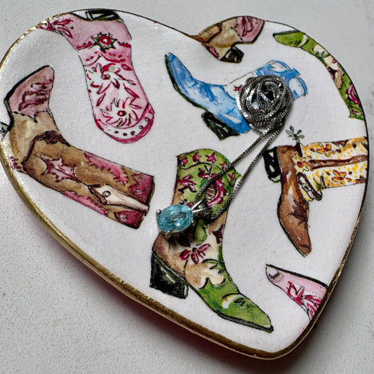 Heart Trinket Dish - Cowgirl