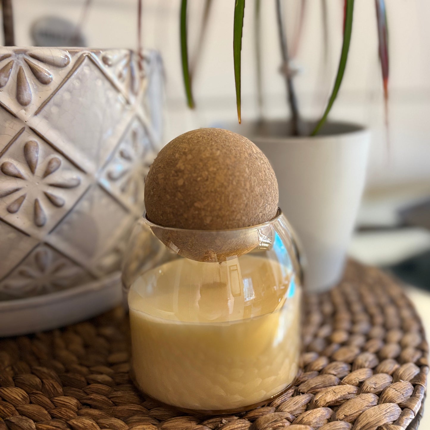 Scented Candle with Cork Topper (Lavender & Vanilla)