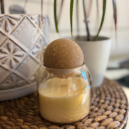 Scented Candle with Cork Topper (Lavender & Vanilla)