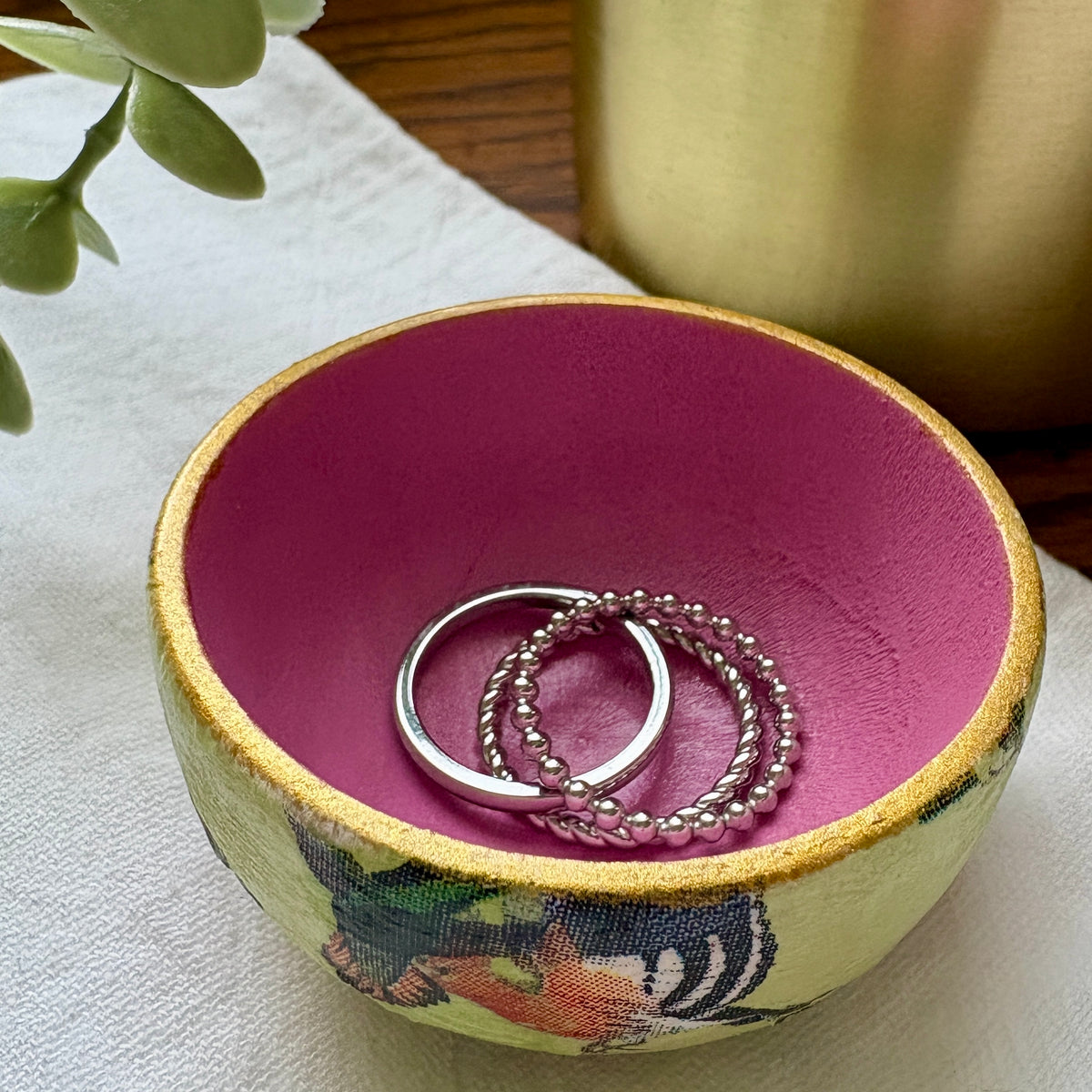 Mystery: Decoupage Ring Bowl (Handmade)