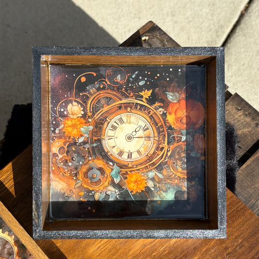 Steampunk Valet Box — Blue Poppy Studio (Blue Clock)