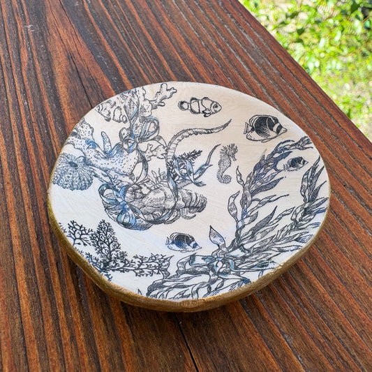 Organic Edge Ring Dish - Under the Sea