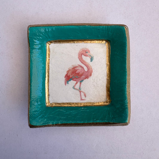 Square Ring Dish (Flamingo)