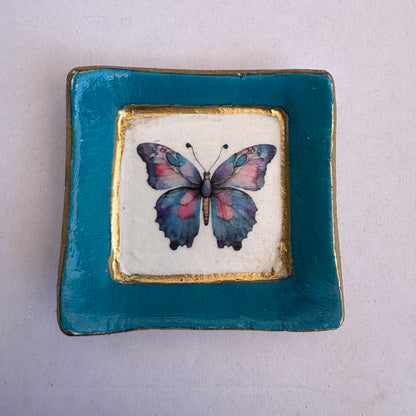 Square Ring Dish (Butterfly)
