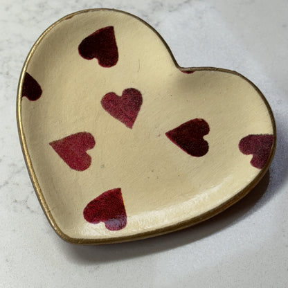Petite Heart Trinket Tray (Dark Hearts)