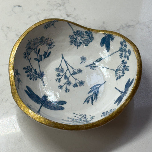 Pebble Dish (Blue Dragonfly)