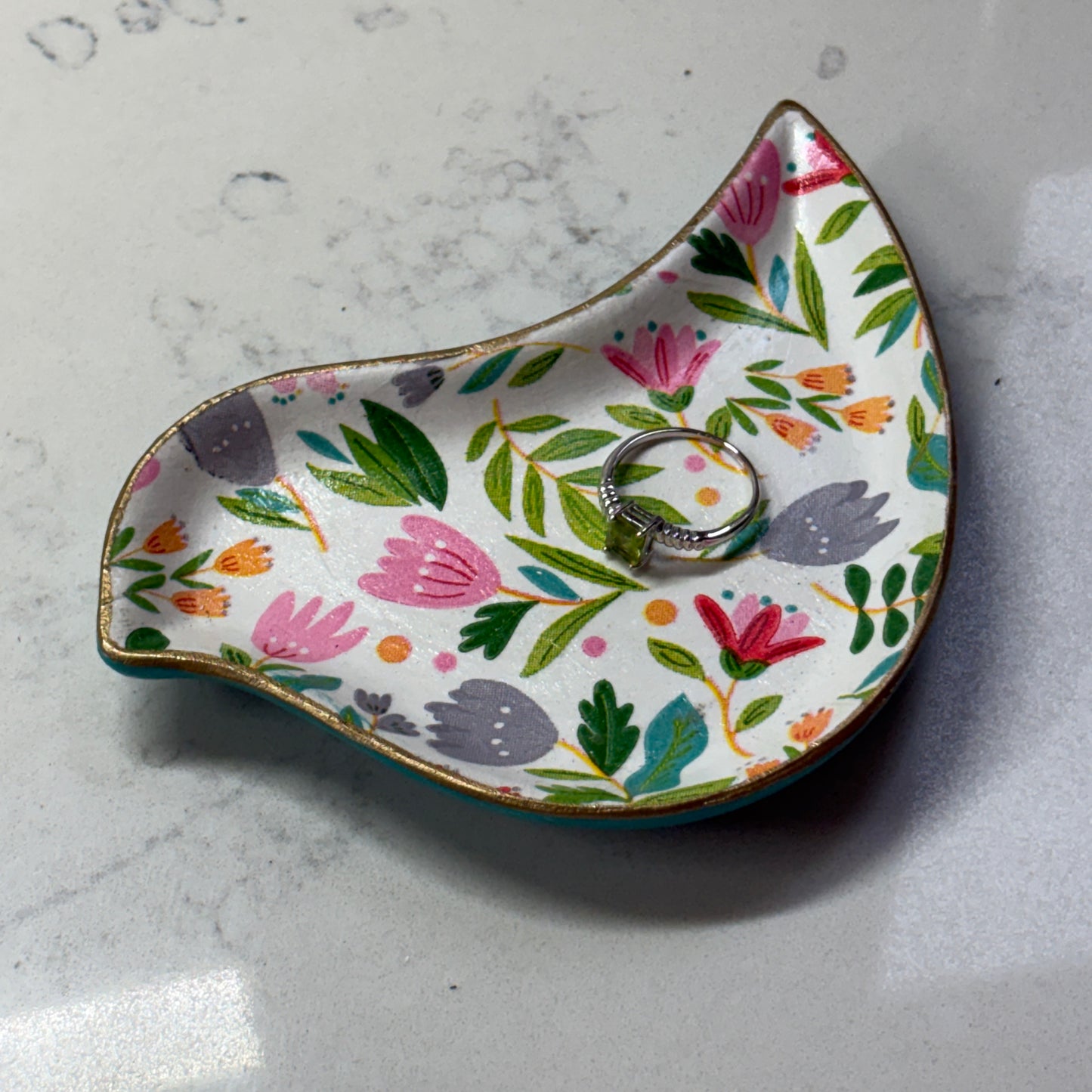 Little Bird Trinket Dish - Bright Floral