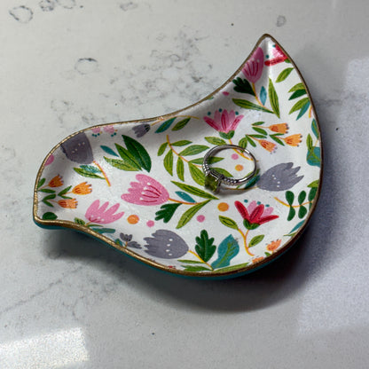 Little Bird Trinket Dish - Bright Floral
