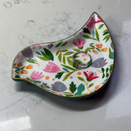 Little Bird Trinket Dish - Bright Floral