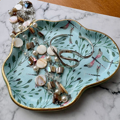 Lily Pad Dish | Dragonflies