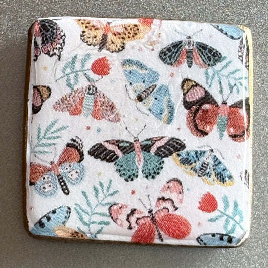 Decoupaged Refrigerator Magnet