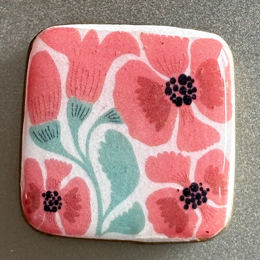 Decoupaged Refrigerator Magnet