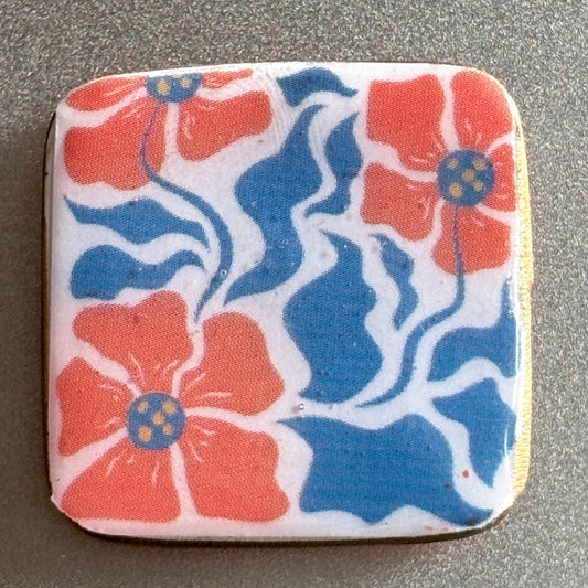 Decoupaged Refrigerator Magnet