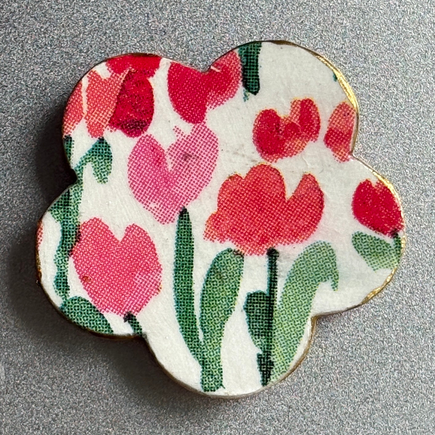 Decoupaged Refrigerator Magnet