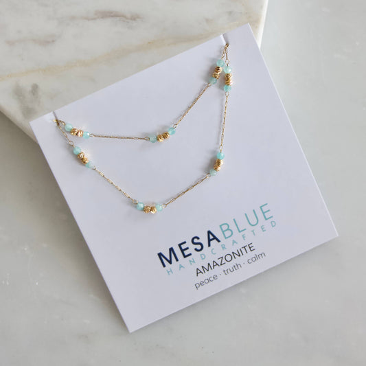 Gemstone Round Beaded Necklace