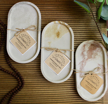 Concrete Oval Tray