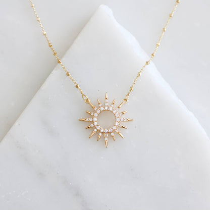 Sun Necklace (CZ)