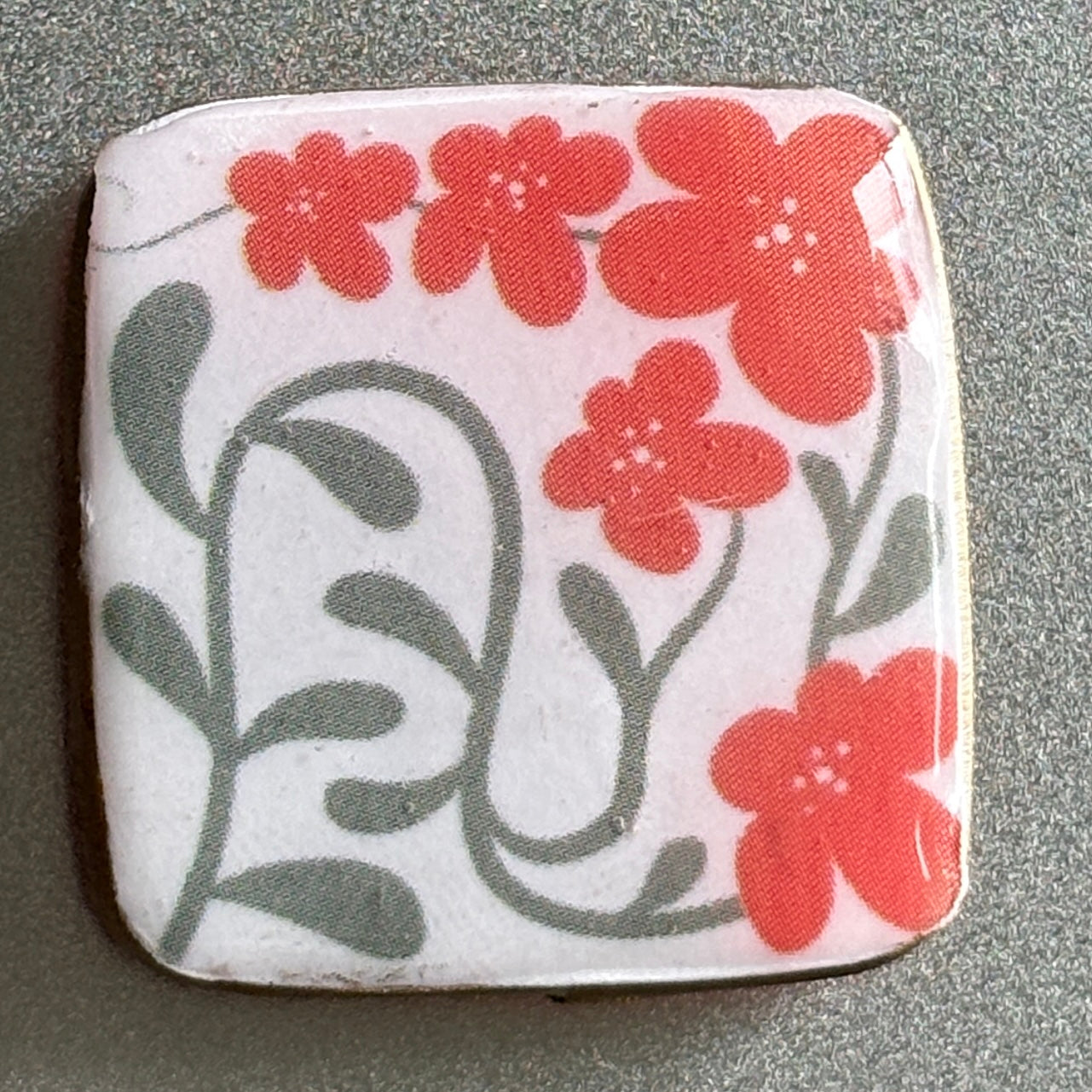 Decoupaged Refrigerator Magnet